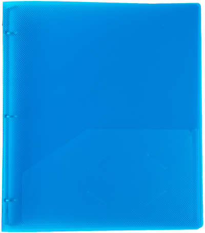 Blue Plastic 1/2 Inch 3-Ring Binders