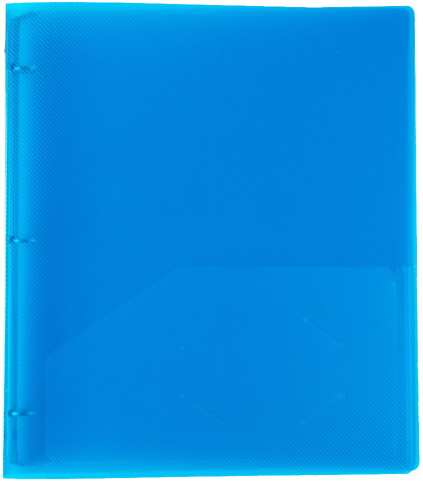 Blue Plastic 1/2 Inch 3-Ring Binders