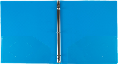 Blue Plastic 1/2 Inch 3-Ring Binders