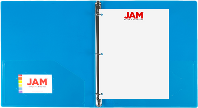Blue Plastic 1/2 Inch 3-Ring Binders