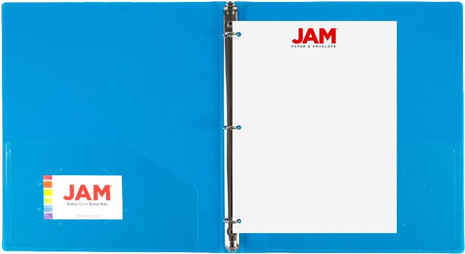 Blue Plastic 1/2 Inch 3-Ring Binders
