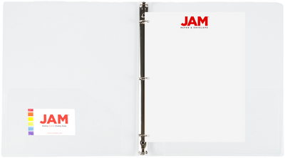 Clear Plastic 1/2 Inch 3-Ring Binder