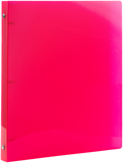 Fuchsia Hot Pink Plastic 1/2 Inch 3-Ring Binder