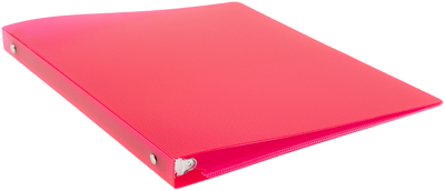 Fuchsia Hot Pink Plastic 1/2 Inch 3-Ring Binder