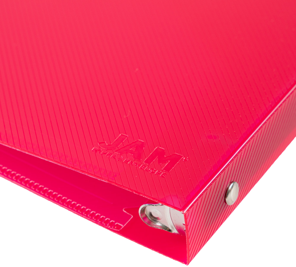 Fuchsia Hot Pink Plastic 1/2 Inch 3-Ring Binder