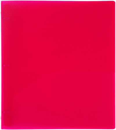 Fuchsia Hot Pink Plastic 1/2 Inch 3-Ring Binder