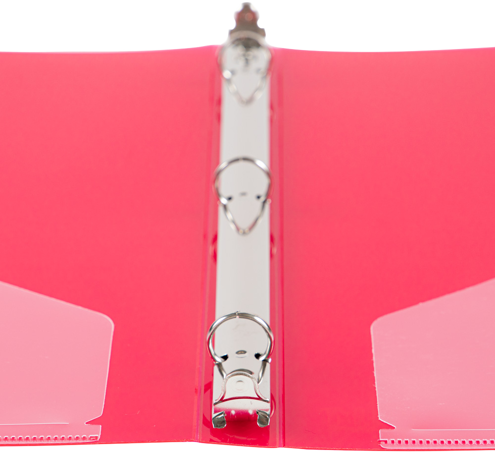 Fuchsia Hot Pink Plastic 1/2 Inch 3-Ring Binder