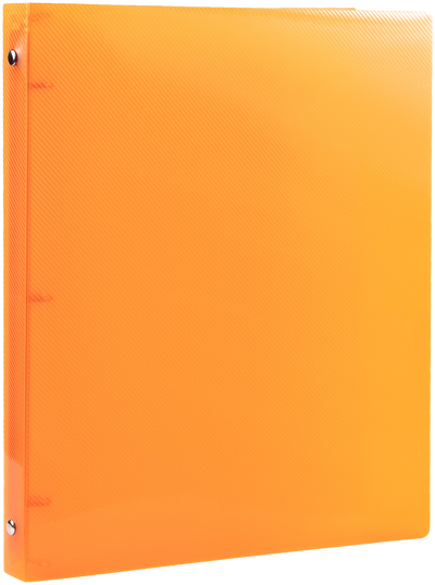 Orange Plastic 1/2 Inch 3-Ring Binder