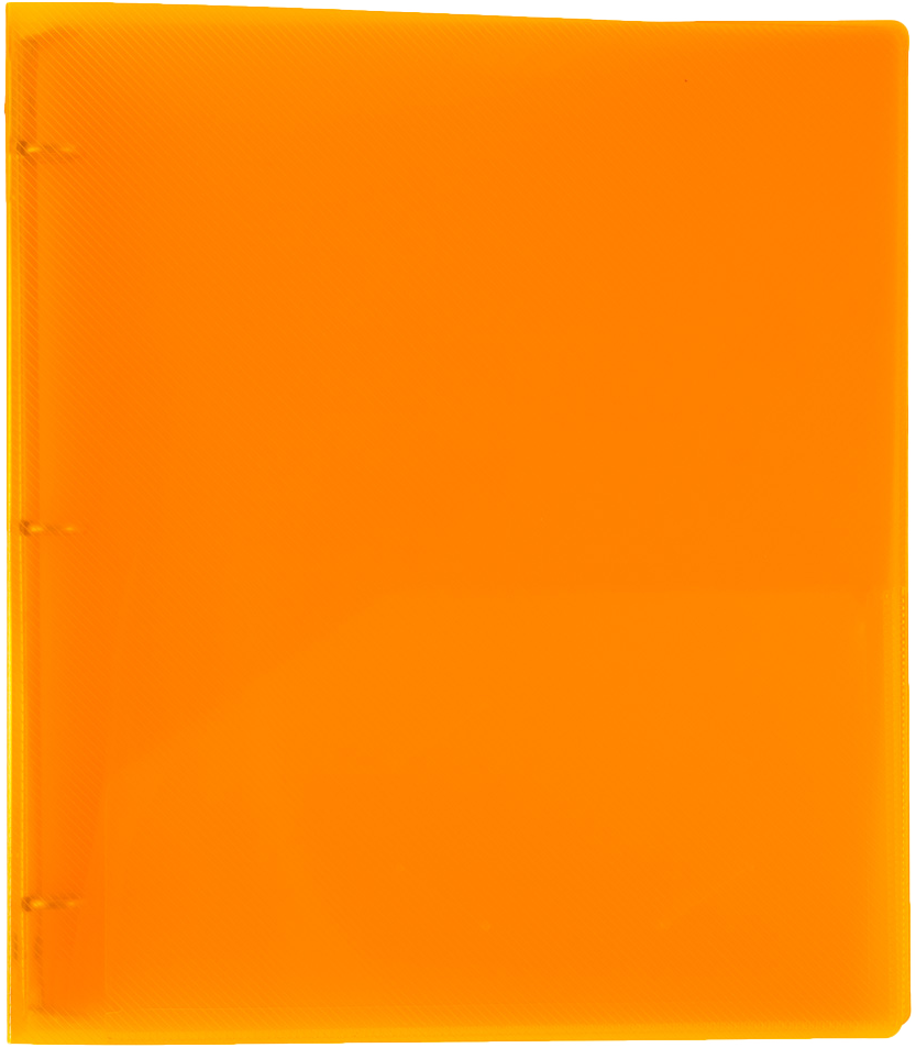 Orange Plastic 1/2 Inch 3-Ring Binder