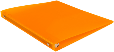 Orange Plastic 1/2 Inch 3-Ring Binder