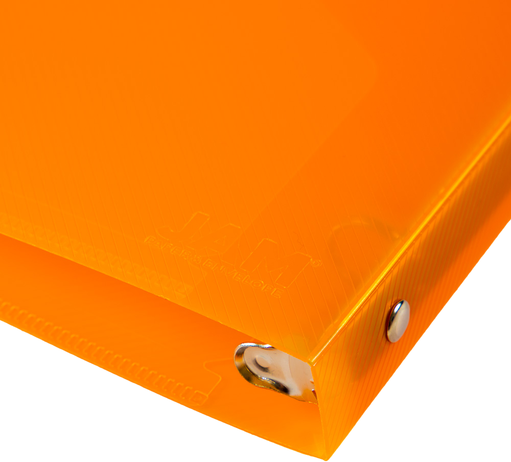 Orange Plastic 1/2 Inch 3-Ring Binder