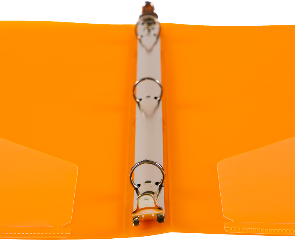 Orange Plastic 1/2 Inch 3-Ring Binder