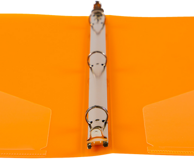 Orange Plastic 1/2 Inch 3-Ring Binder