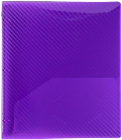 Purple Plastic 1/2 Inch 3-Ring Binder