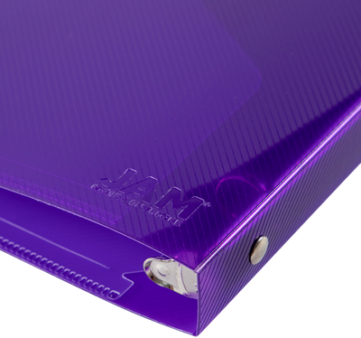 Purple Plastic 1/2 Inch 3-Ring Binder