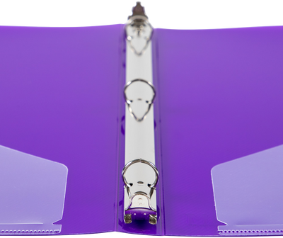 Purple Plastic 1/2 Inch 3-Ring Binder
