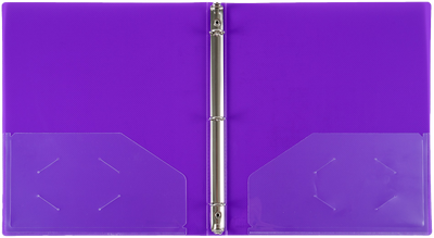 Purple Plastic 1/2 Inch 3-Ring Binder