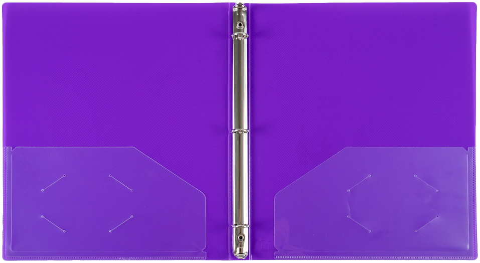 Purple Plastic 1/2 Inch 3-Ring Binder