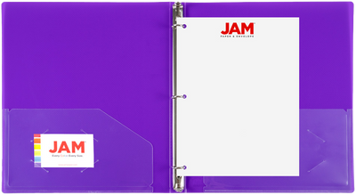 Purple Plastic 1/2 Inch 3-Ring Binder