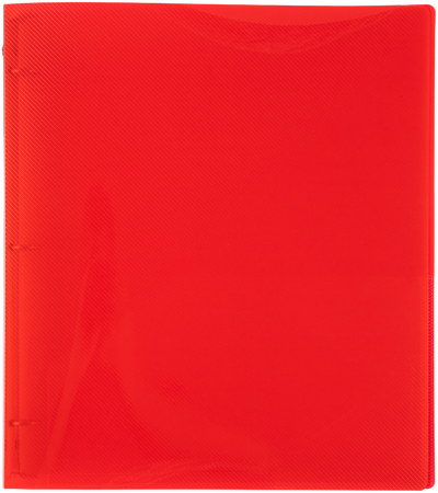 Red Plastic 1/2 Inch 3-Ring Binder
