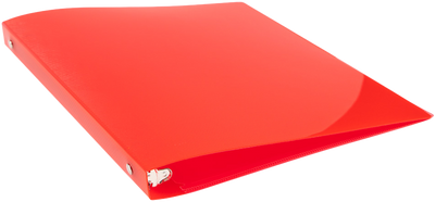 Red Plastic 1/2 Inch 3-Ring Binder