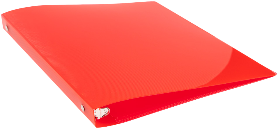 Red Plastic 1/2 Inch 3-Ring Binder