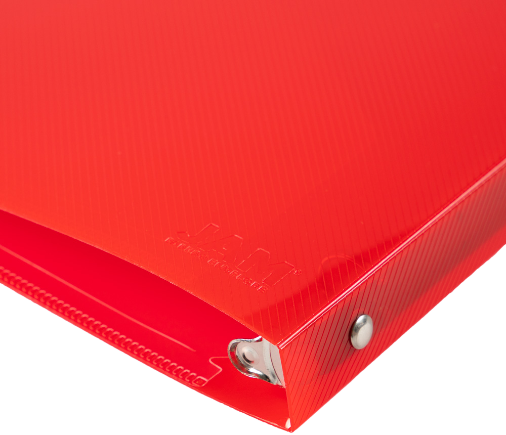 Red Plastic 1/2 Inch 3-Ring Binder