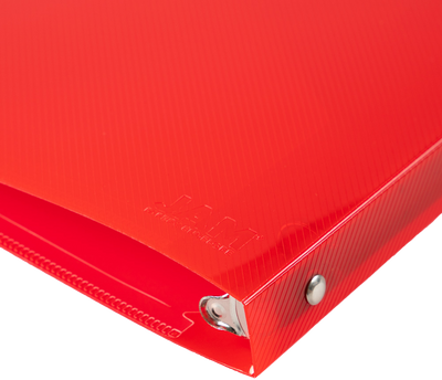 Red Plastic 1/2 Inch 3-Ring Binder