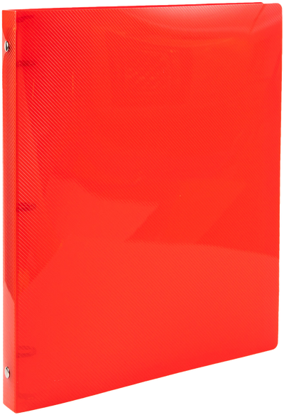 Red Plastic 1/2 Inch 3-Ring Binder