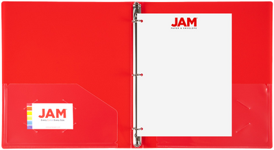 Assorted Plastic 3/4 Inch 3-Ring Binders - 4 Pack