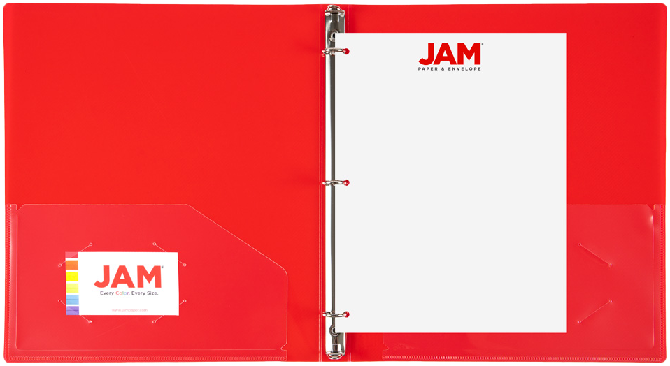 Assorted Plastic 3/4 Inch 3-Ring Binders - 4 Pack