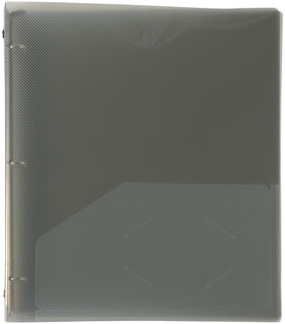 Smoke Gray Plastic 1/2 Inch 3-Ring Binder