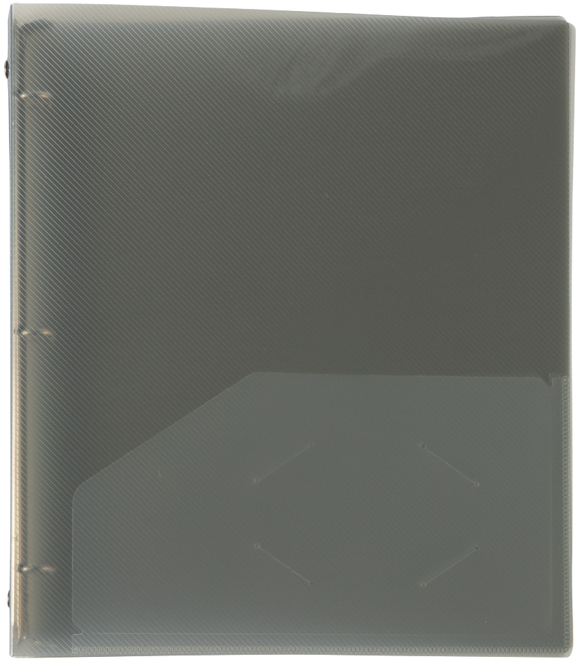 Smoke Gray Plastic 1/2 Inch 3-Ring Binder