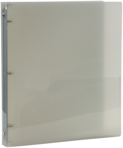Smoke Gray Plastic 1/2 Inch 3-Ring Binder