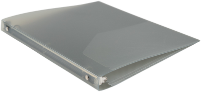 Smoke Gray Plastic 1/2 Inch 3-Ring Binder