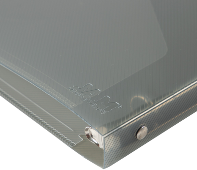 Smoke Gray Plastic 1/2 Inch 3-Ring Binder