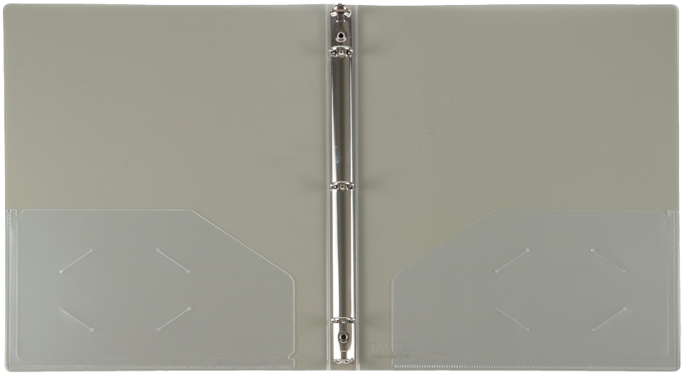 Smoke Gray Plastic 1/2 Inch 3-Ring Binder