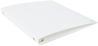 White Plastic 1/2 Inch 3-Ring Binder