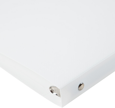 White Plastic 1/2 Inch 3-Ring Binder