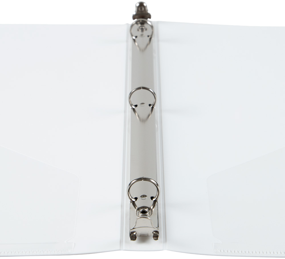 White Plastic 1/2 Inch 3-Ring Binder