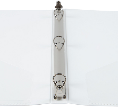 White Plastic 1/2 Inch 3-Ring Binder