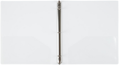 White Plastic 1/2 Inch 3-Ring Binder