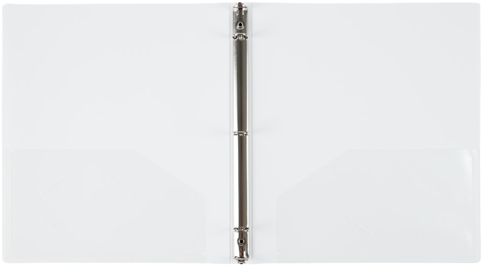 White Plastic 1/2 Inch 3-Ring Binder