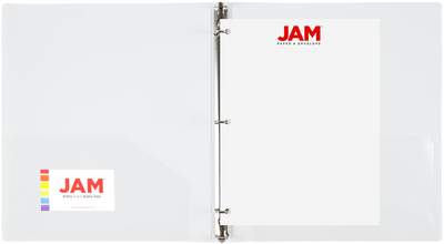 White Plastic 1/2 Inch 3-Ring Binder