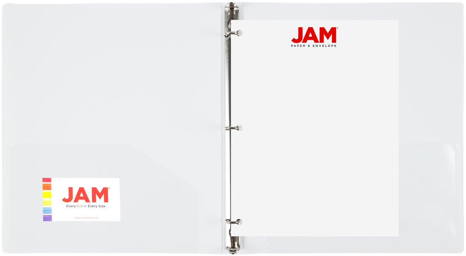 White Plastic 1/2 Inch 3-Ring Binder