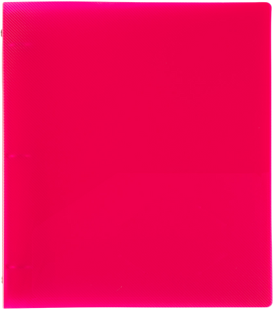 Fuchsia Hot Pink 1 Inch 3-Ring Plastic Binder