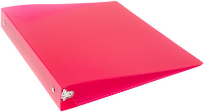 Fuchsia Hot Pink 1 Inch 3-Ring Plastic Binder