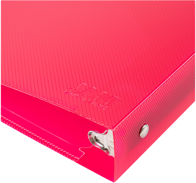Fuchsia Hot Pink 1 Inch 3-Ring Plastic Binder