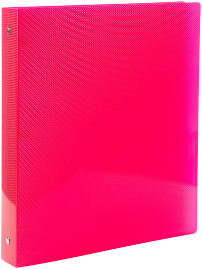 Fuchsia Hot Pink 1 Inch 3-Ring Plastic Binder