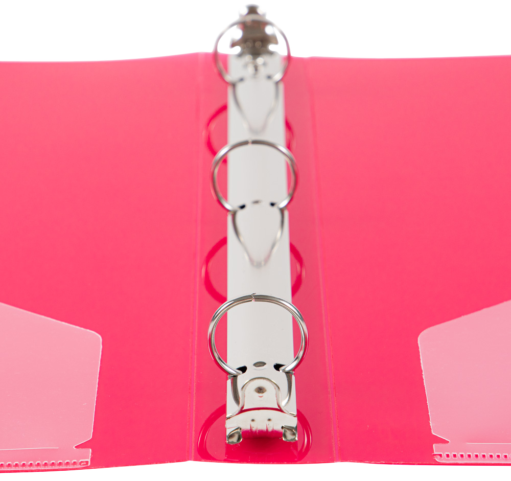 Fuchsia Hot Pink 1 Inch 3-Ring Plastic Binder